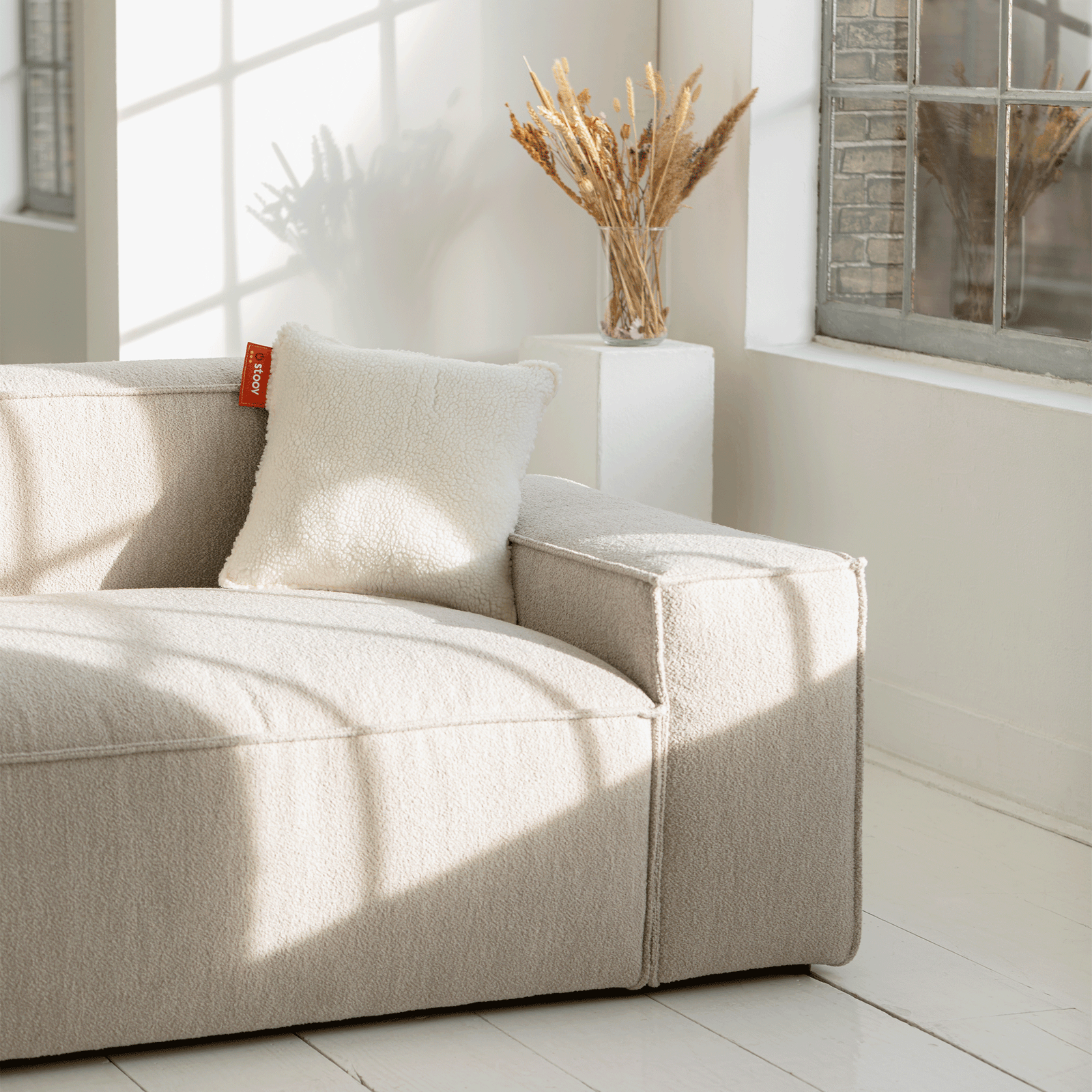 Ploov | 45x45 Laine Blanc